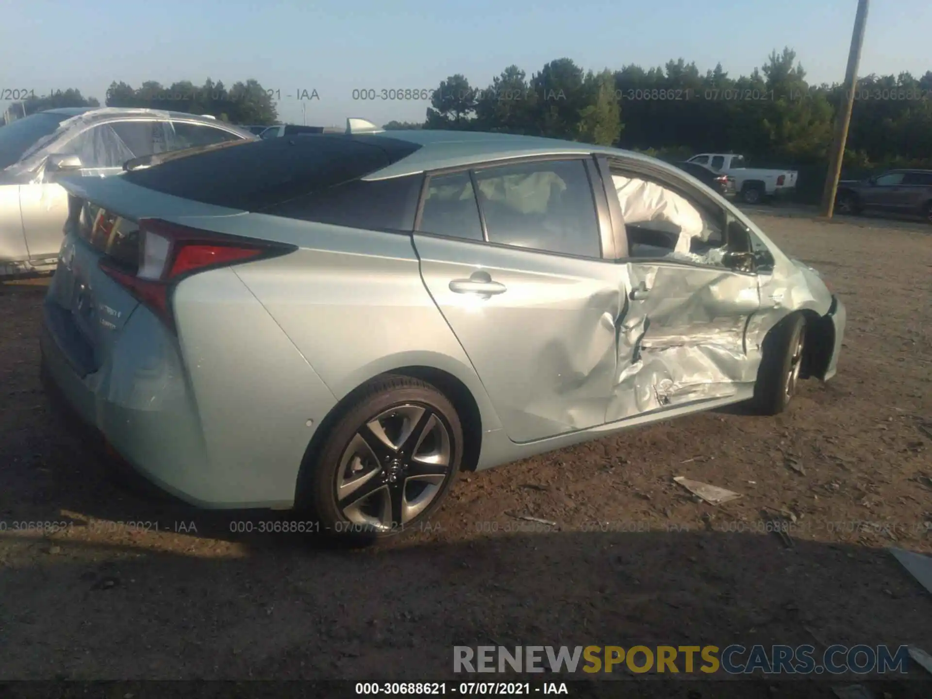 4 Photograph of a damaged car JTDKARFU1L3111440 TOYOTA PRIUS 2020