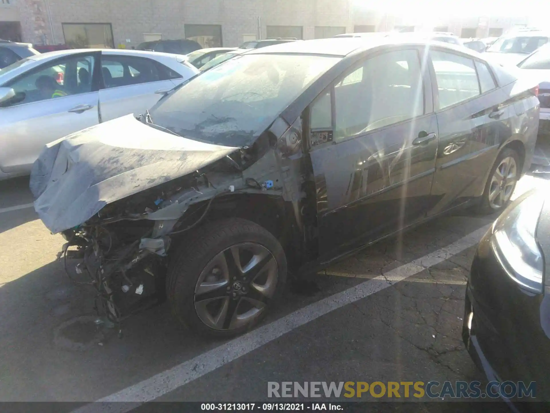 2 Photograph of a damaged car JTDKARFU1L3111776 TOYOTA PRIUS 2020