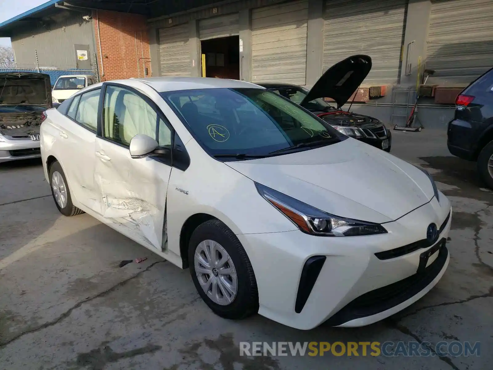 1 Photograph of a damaged car JTDKARFU1L3112197 TOYOTA PRIUS 2020