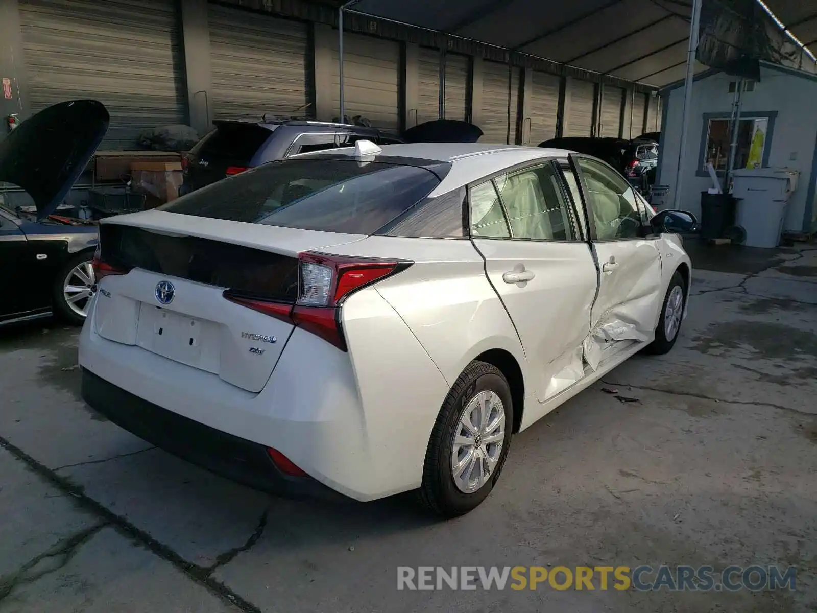 4 Photograph of a damaged car JTDKARFU1L3112197 TOYOTA PRIUS 2020