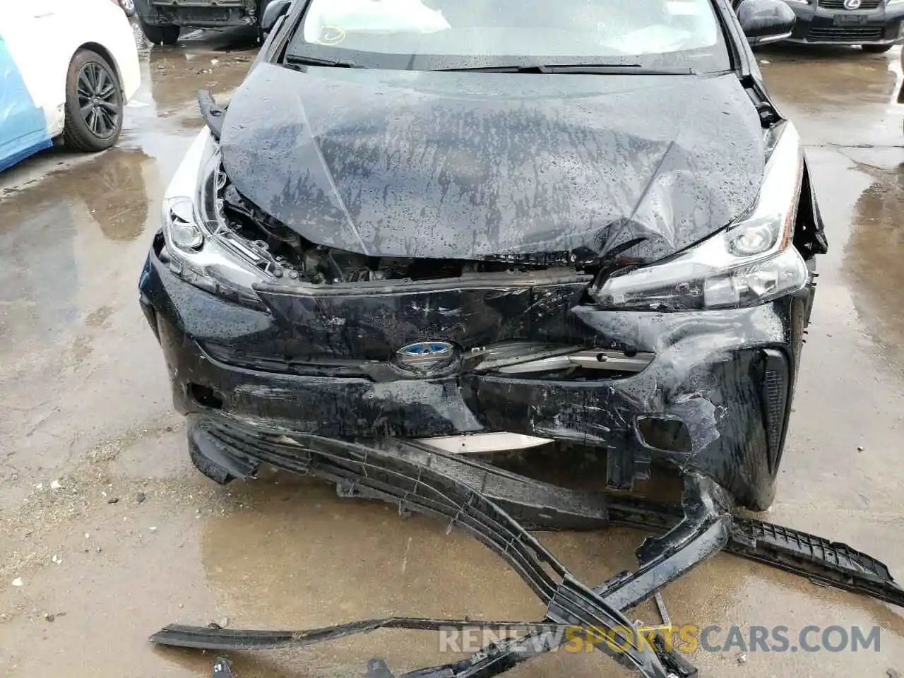 9 Photograph of a damaged car JTDKARFU1L3113298 TOYOTA PRIUS 2020