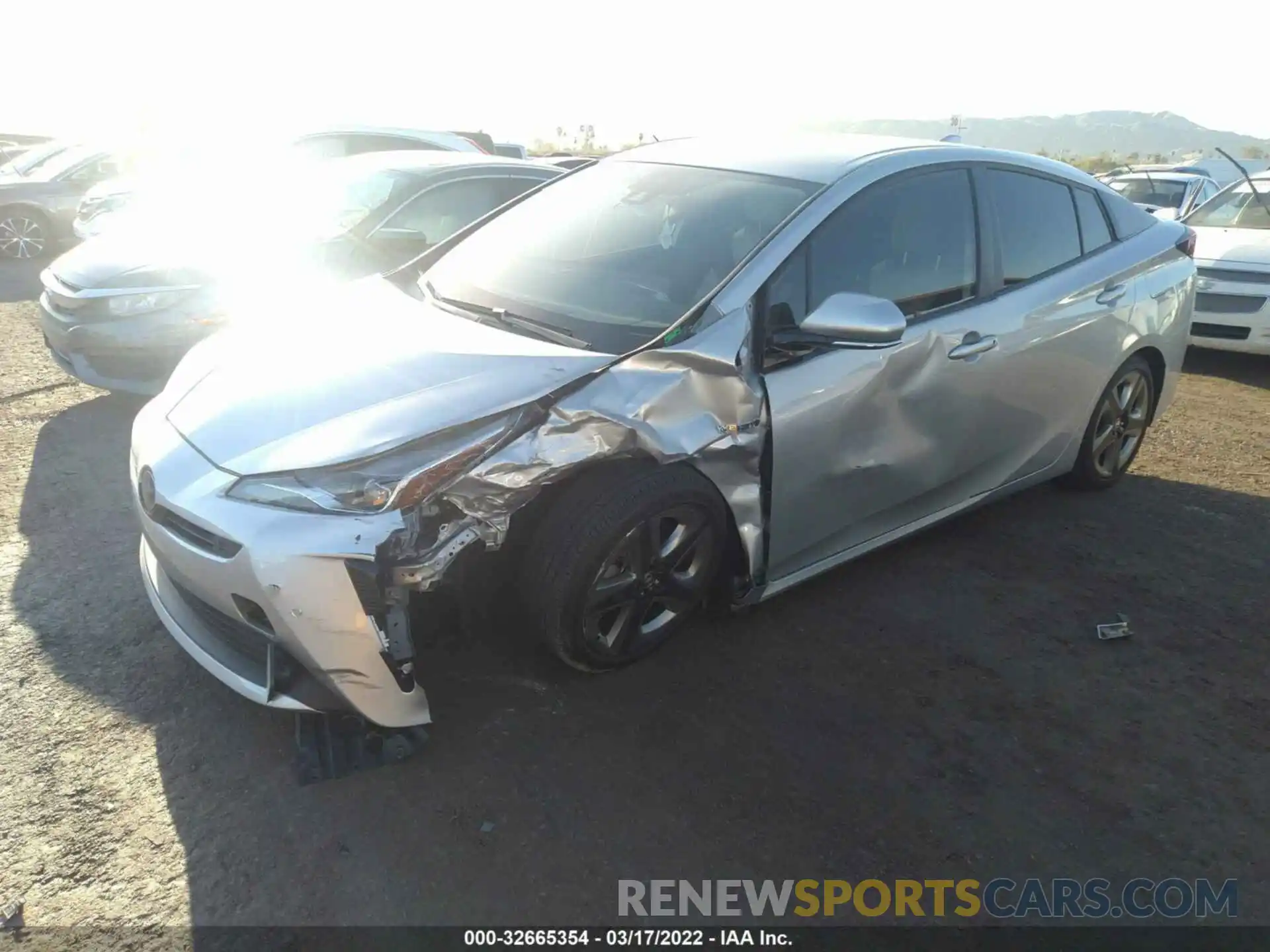 2 Photograph of a damaged car JTDKARFU1L3113415 TOYOTA PRIUS 2020