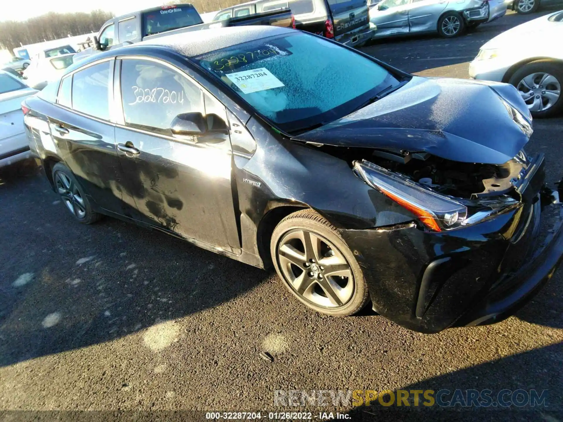 1 Photograph of a damaged car JTDKARFU1L3113530 TOYOTA PRIUS 2020