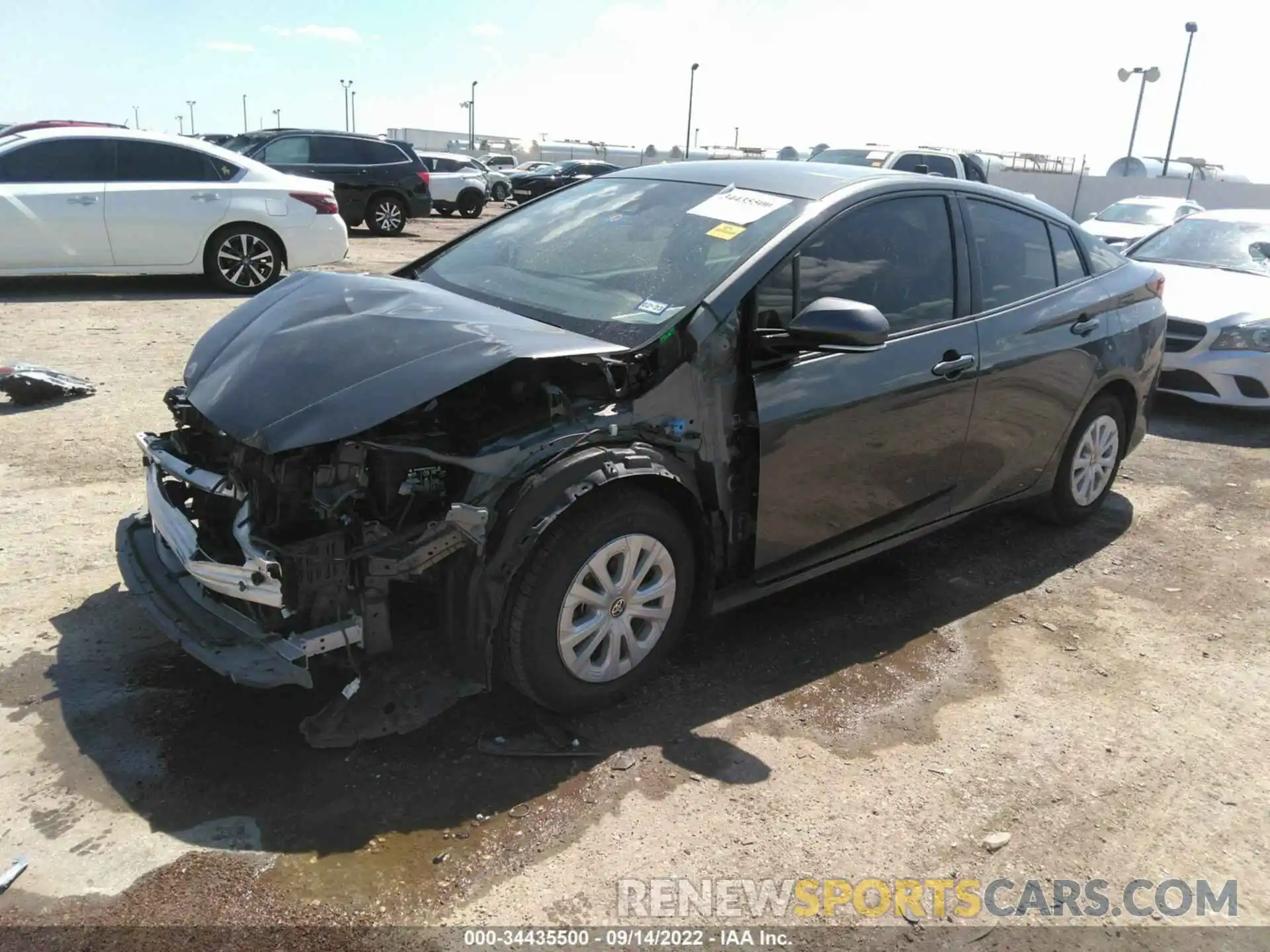 2 Photograph of a damaged car JTDKARFU1L3113625 TOYOTA PRIUS 2020