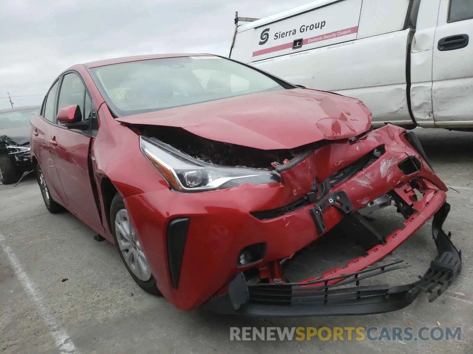 1 Photograph of a damaged car JTDKARFU1L3115245 TOYOTA PRIUS 2020