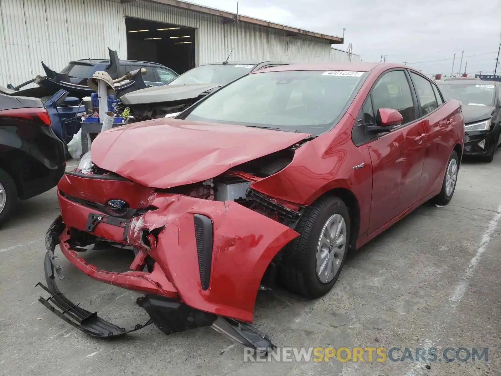 2 Photograph of a damaged car JTDKARFU1L3115245 TOYOTA PRIUS 2020