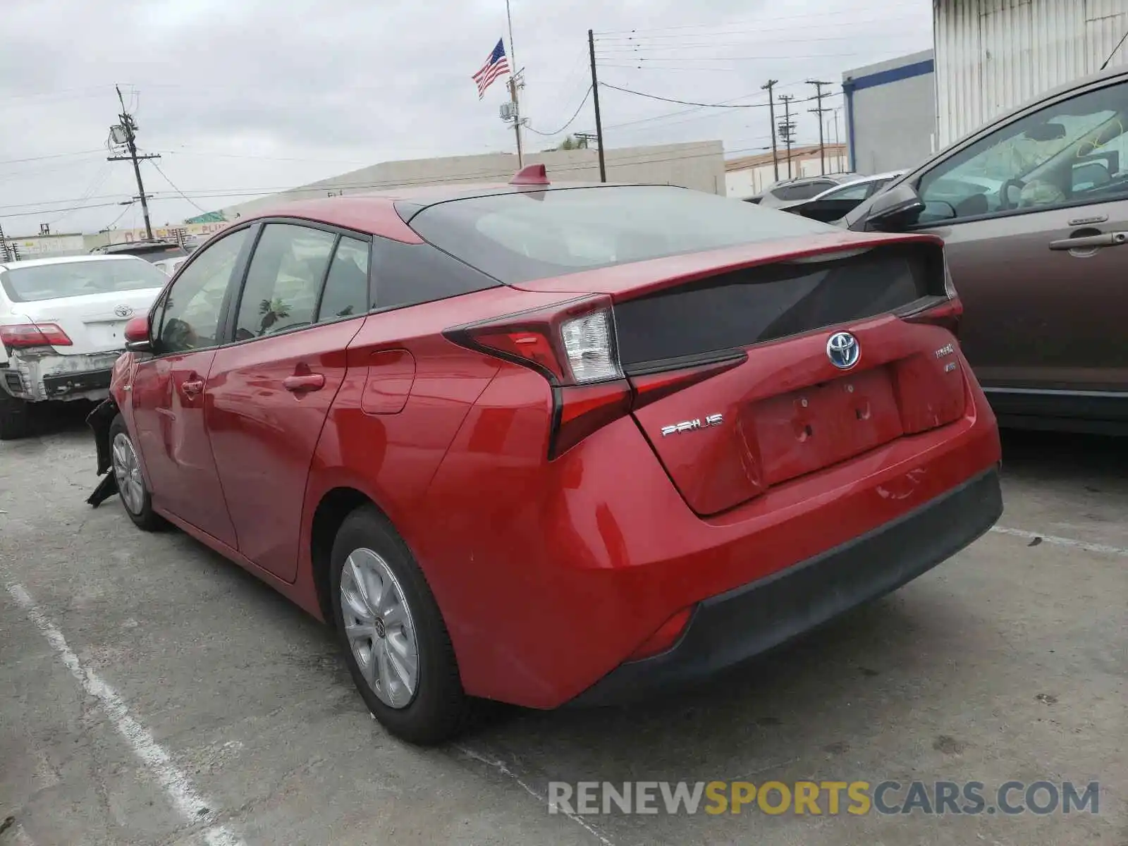 3 Photograph of a damaged car JTDKARFU1L3115245 TOYOTA PRIUS 2020