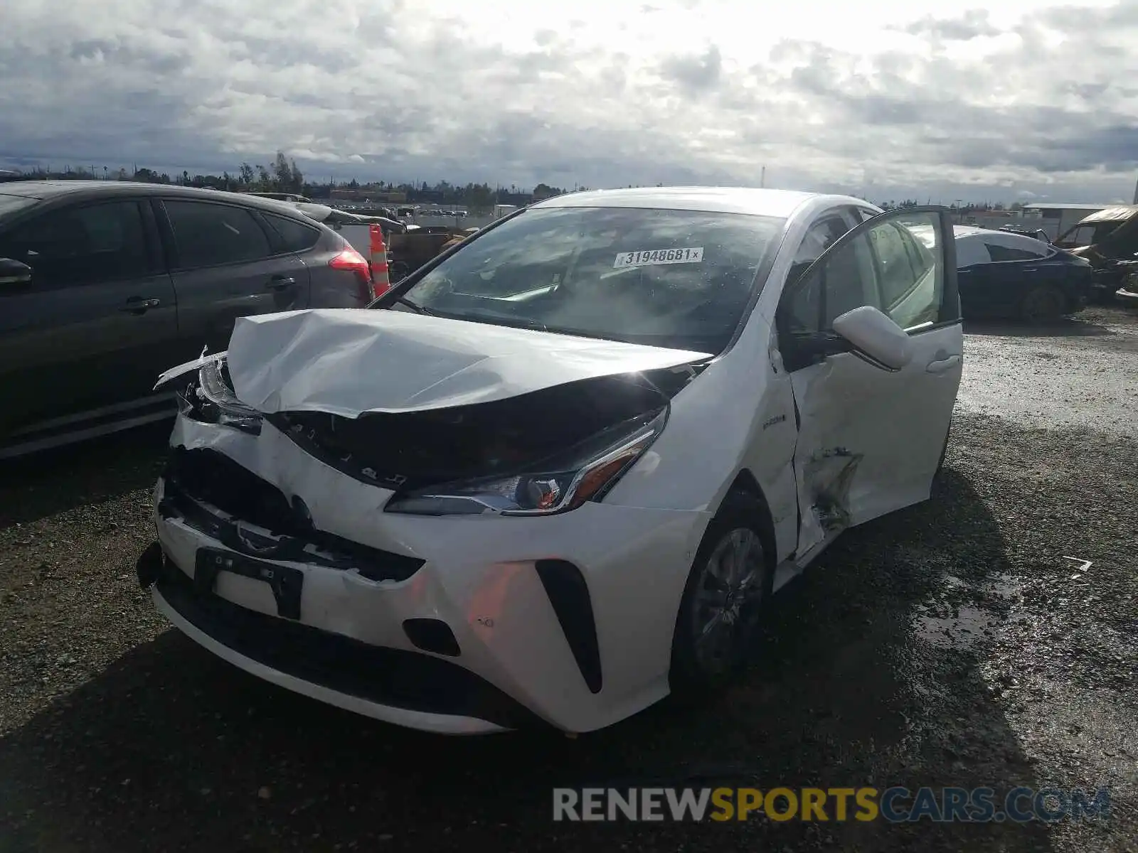 2 Photograph of a damaged car JTDKARFU1L3115620 TOYOTA PRIUS 2020