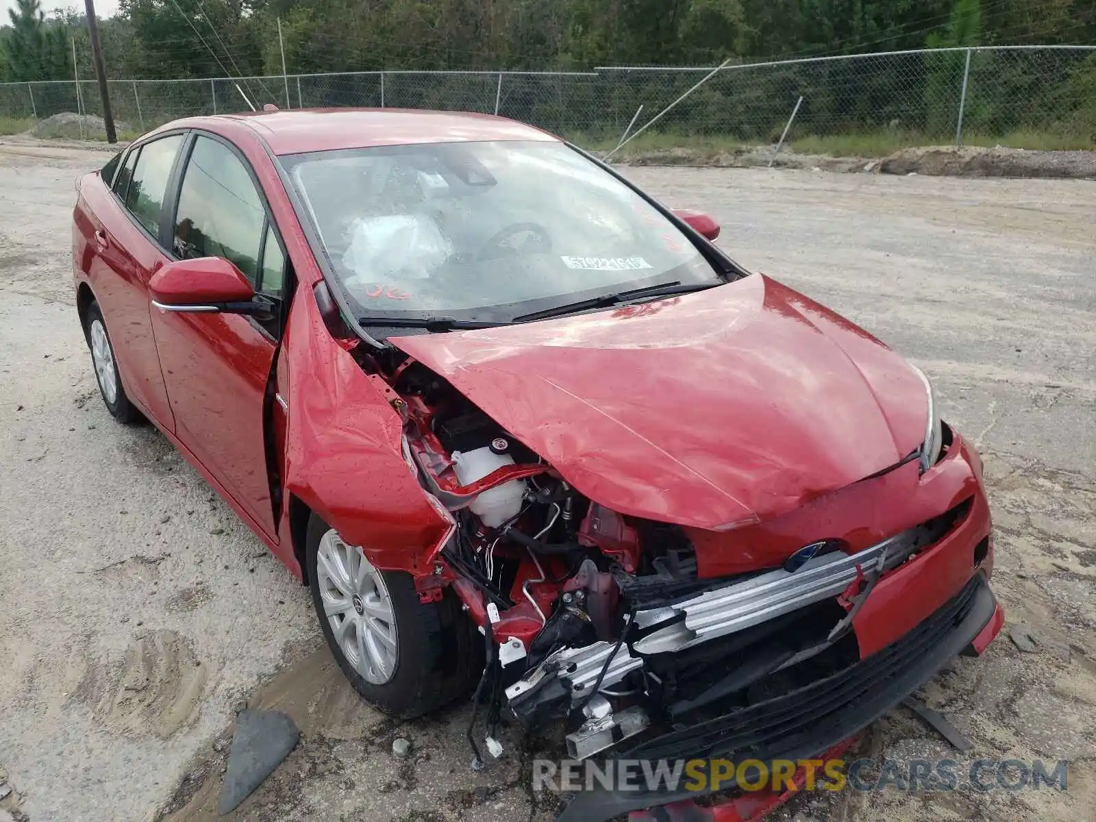 1 Photograph of a damaged car JTDKARFU1L3115665 TOYOTA PRIUS 2020