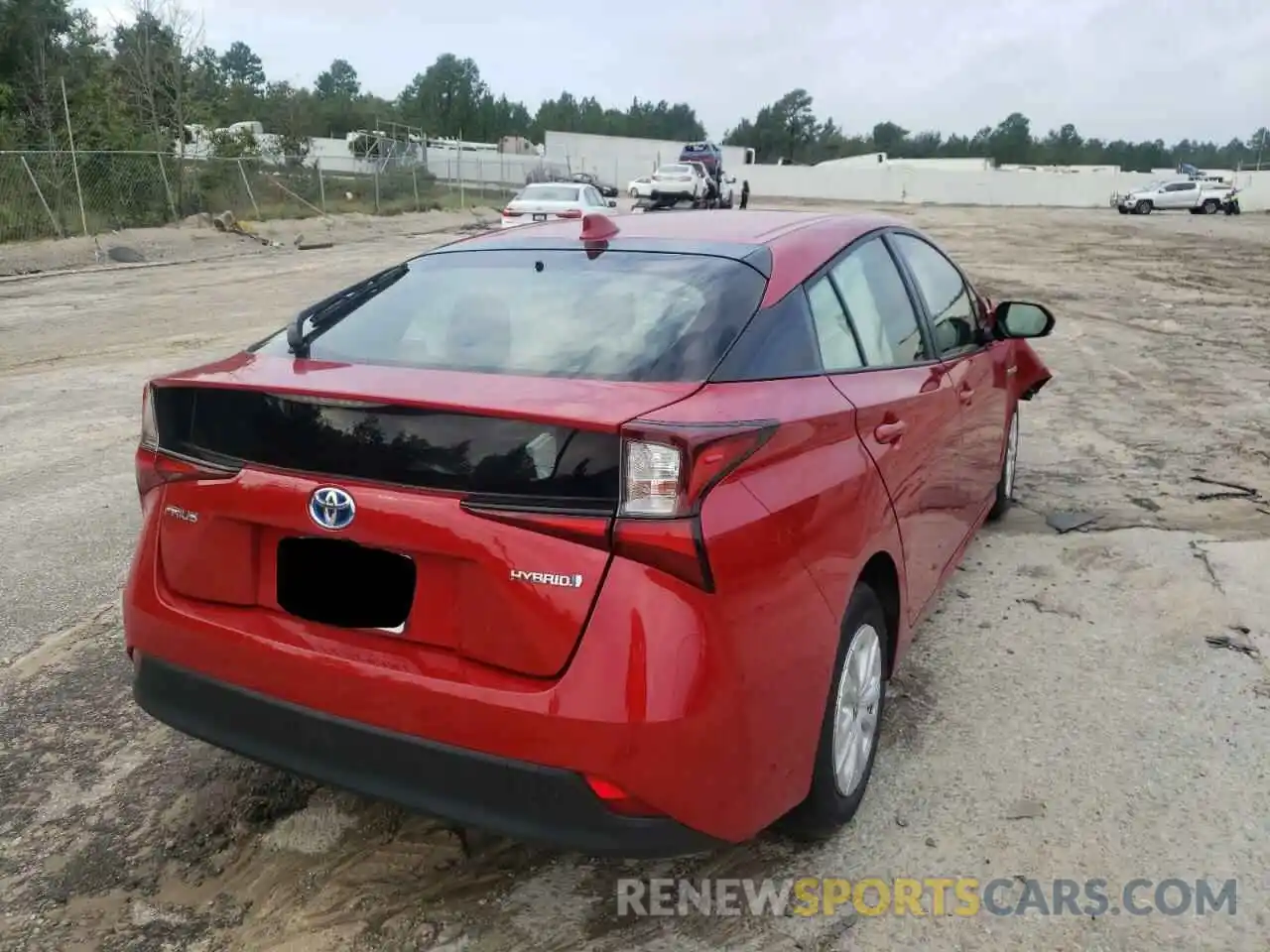 4 Photograph of a damaged car JTDKARFU1L3115665 TOYOTA PRIUS 2020