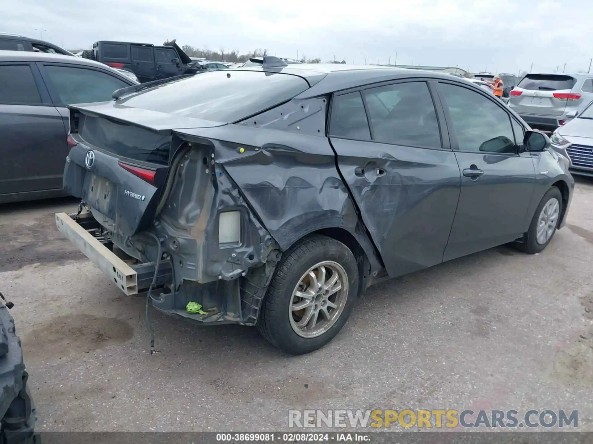 4 Photograph of a damaged car JTDKARFU1L3116296 TOYOTA PRIUS 2020
