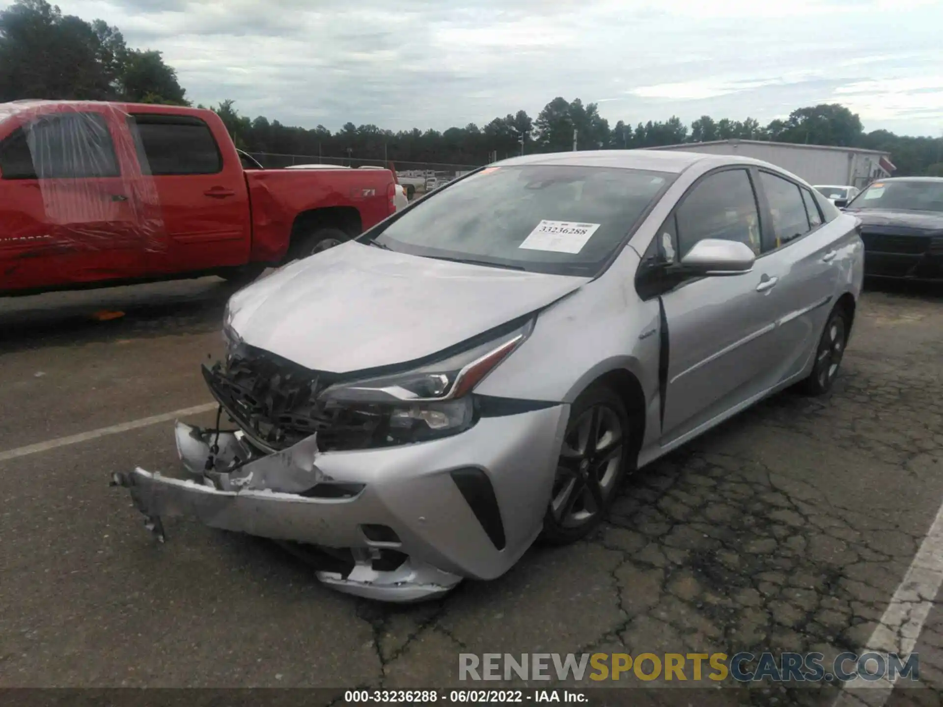 2 Photograph of a damaged car JTDKARFU1L3117061 TOYOTA PRIUS 2020