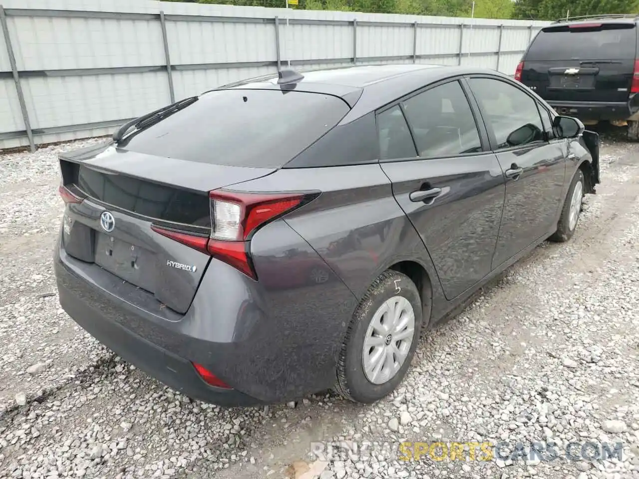 4 Photograph of a damaged car JTDKARFU1L3118243 TOYOTA PRIUS 2020