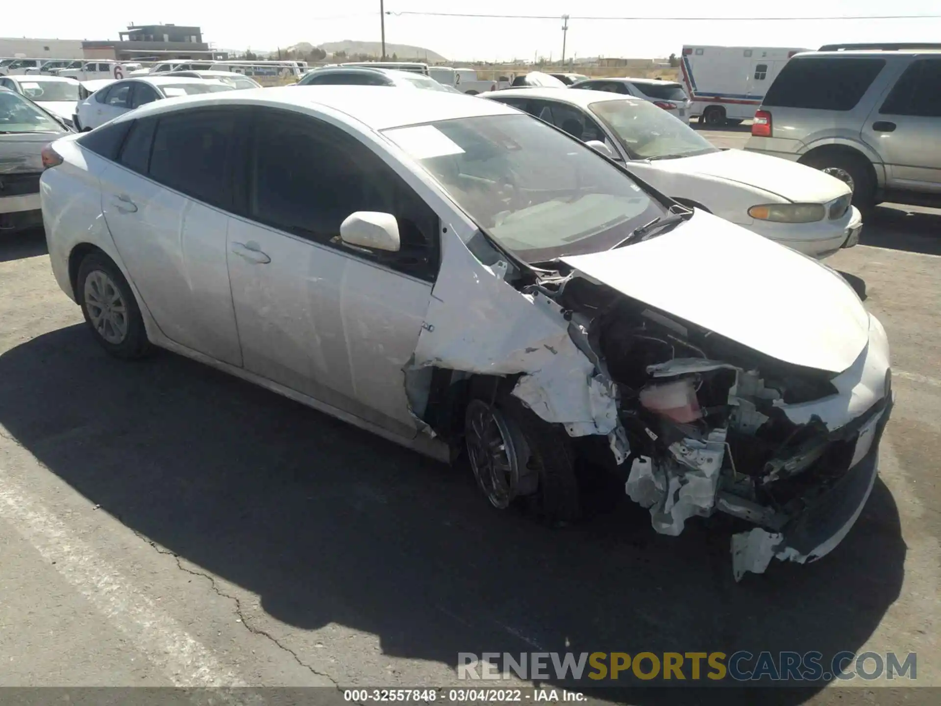 1 Photograph of a damaged car JTDKARFU1L3118369 TOYOTA PRIUS 2020