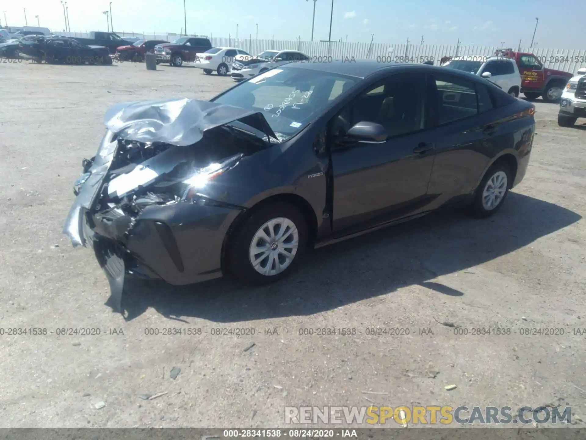 2 Photograph of a damaged car JTDKARFU1L3118534 TOYOTA PRIUS 2020