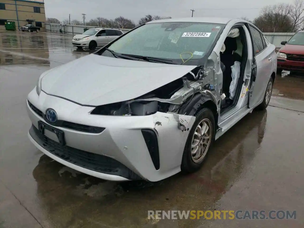 2 Photograph of a damaged car JTDKARFU1L3118646 TOYOTA PRIUS 2020