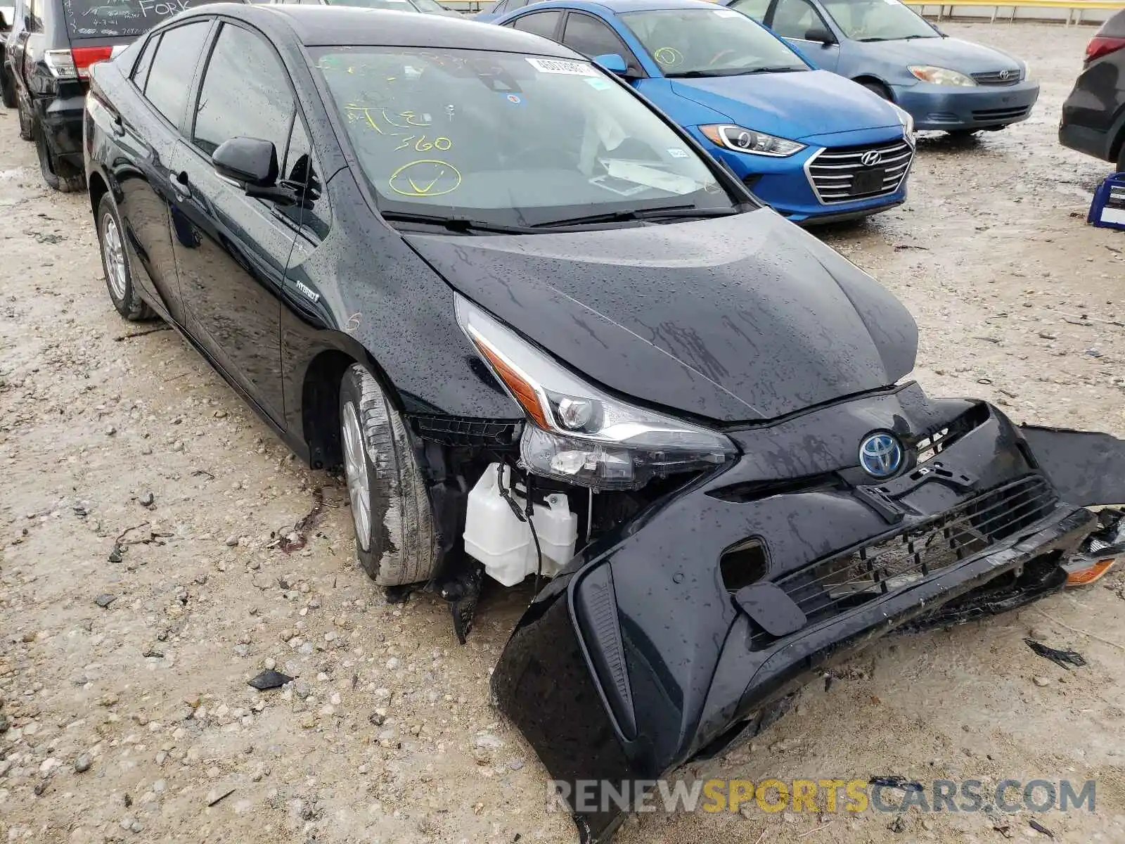 1 Photograph of a damaged car JTDKARFU1L3118680 TOYOTA PRIUS 2020