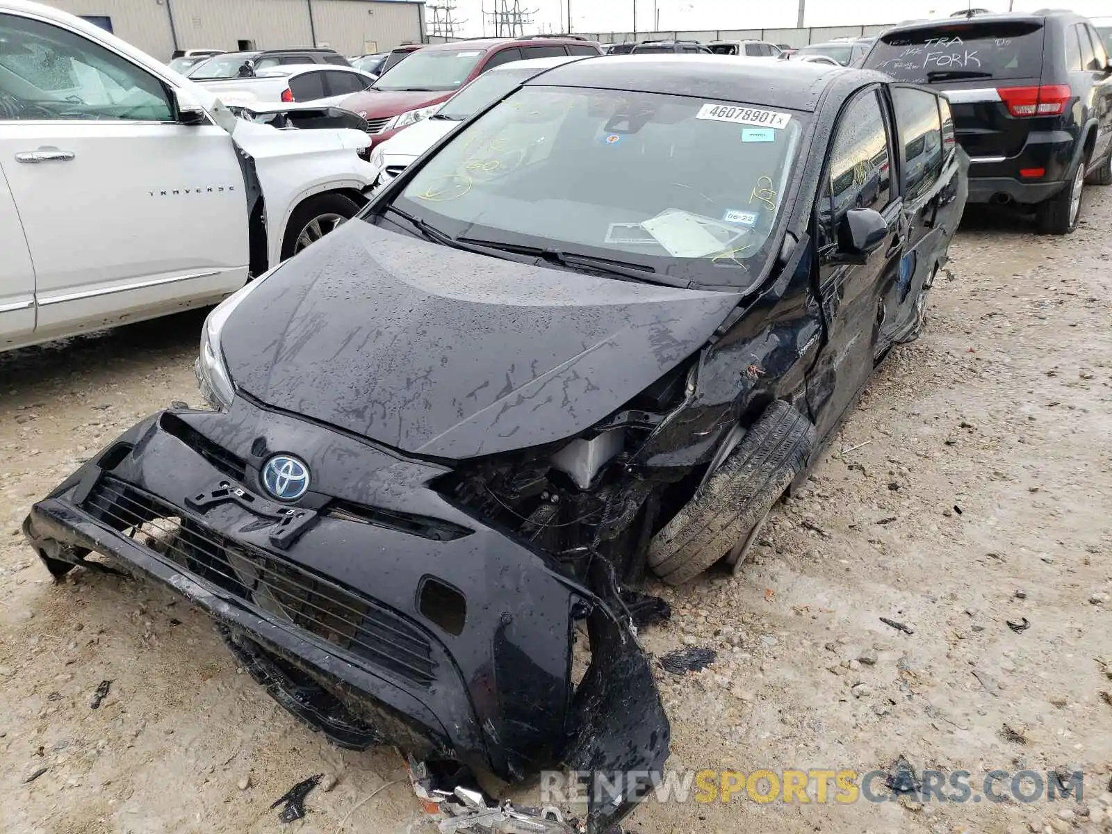 2 Photograph of a damaged car JTDKARFU1L3118680 TOYOTA PRIUS 2020