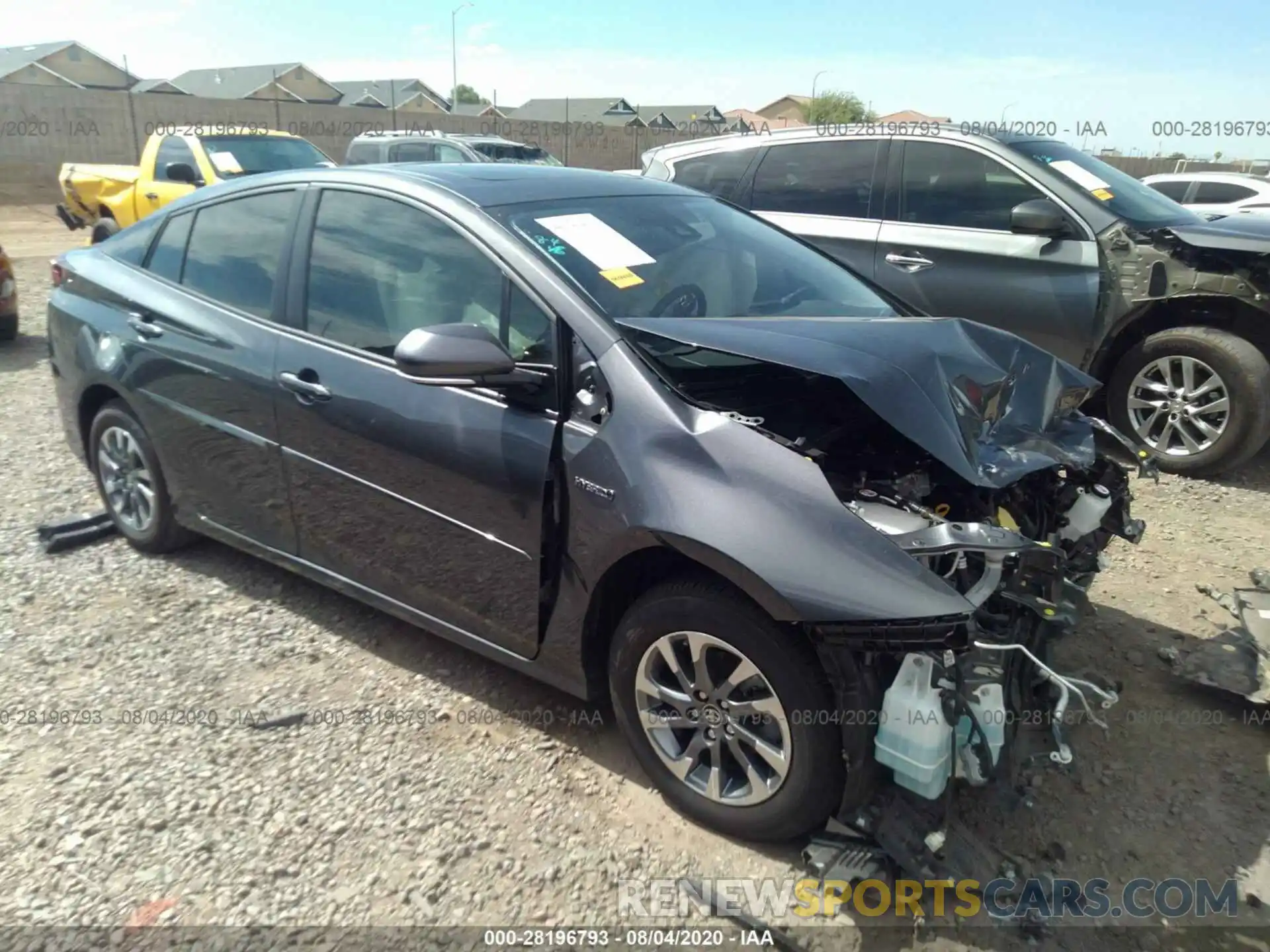 1 Photograph of a damaged car JTDKARFU1L3118761 TOYOTA PRIUS 2020