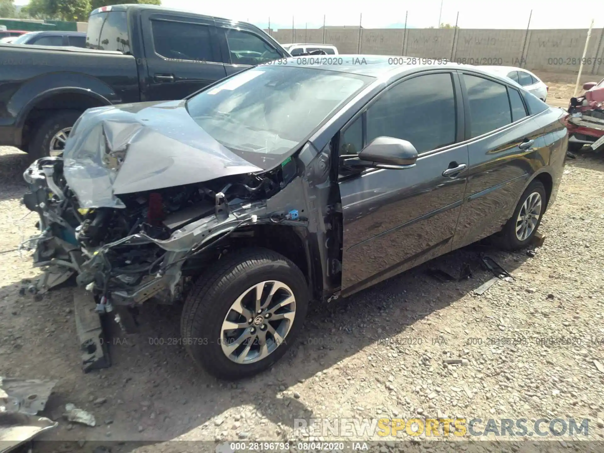 2 Photograph of a damaged car JTDKARFU1L3118761 TOYOTA PRIUS 2020