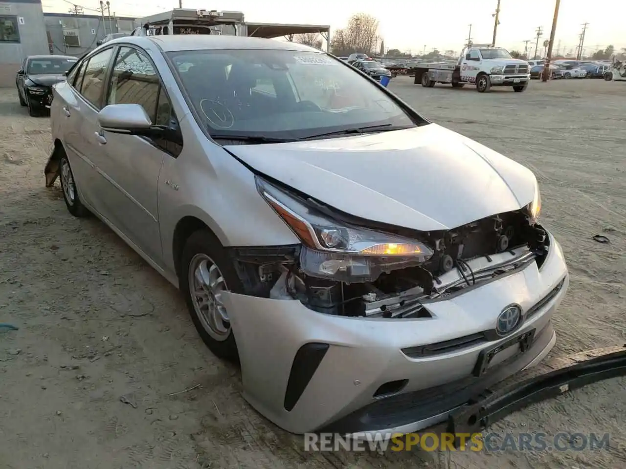 1 Photograph of a damaged car JTDKARFU1L3120283 TOYOTA PRIUS 2020