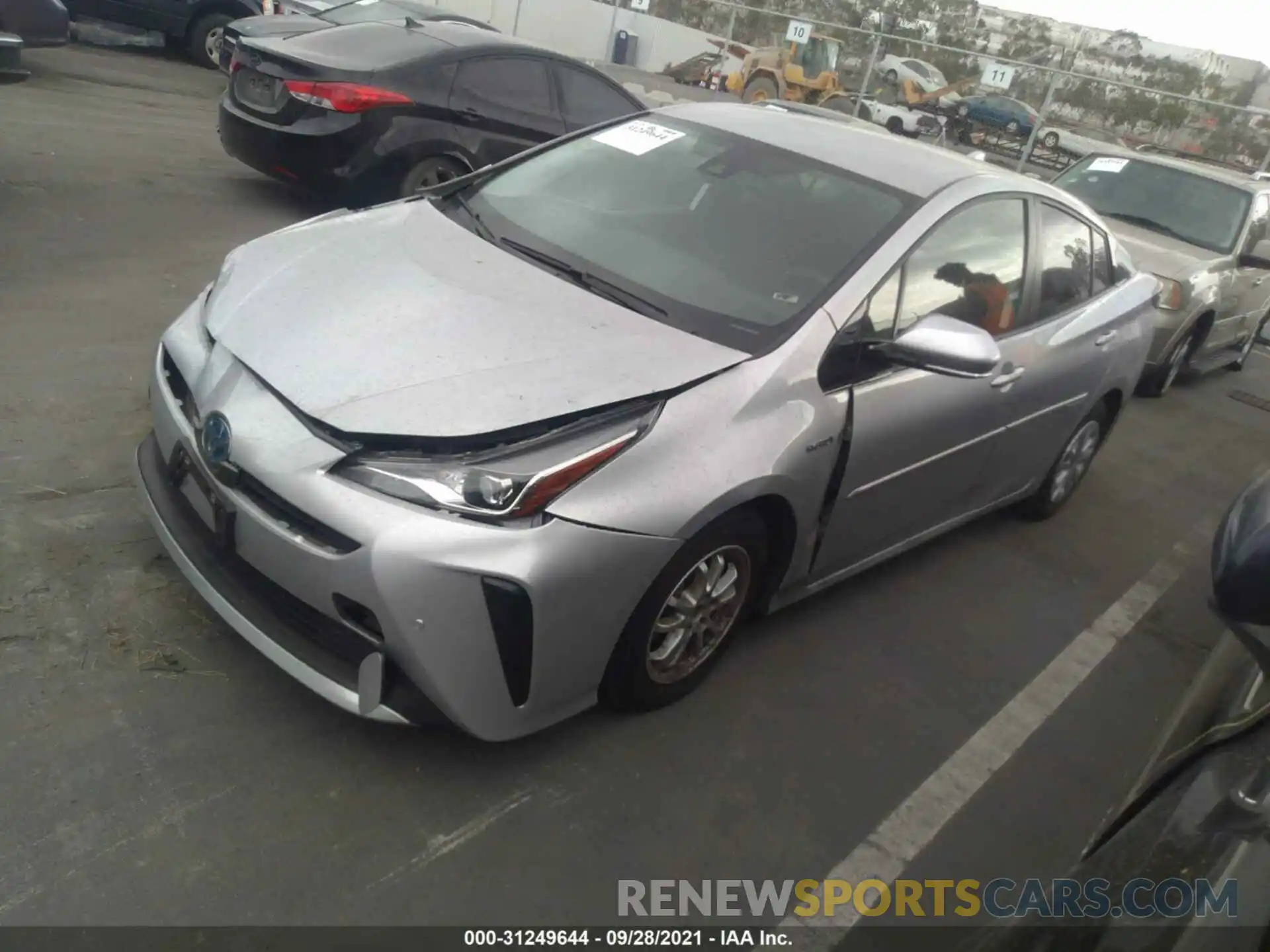 2 Photograph of a damaged car JTDKARFU1L3121949 TOYOTA PRIUS 2020