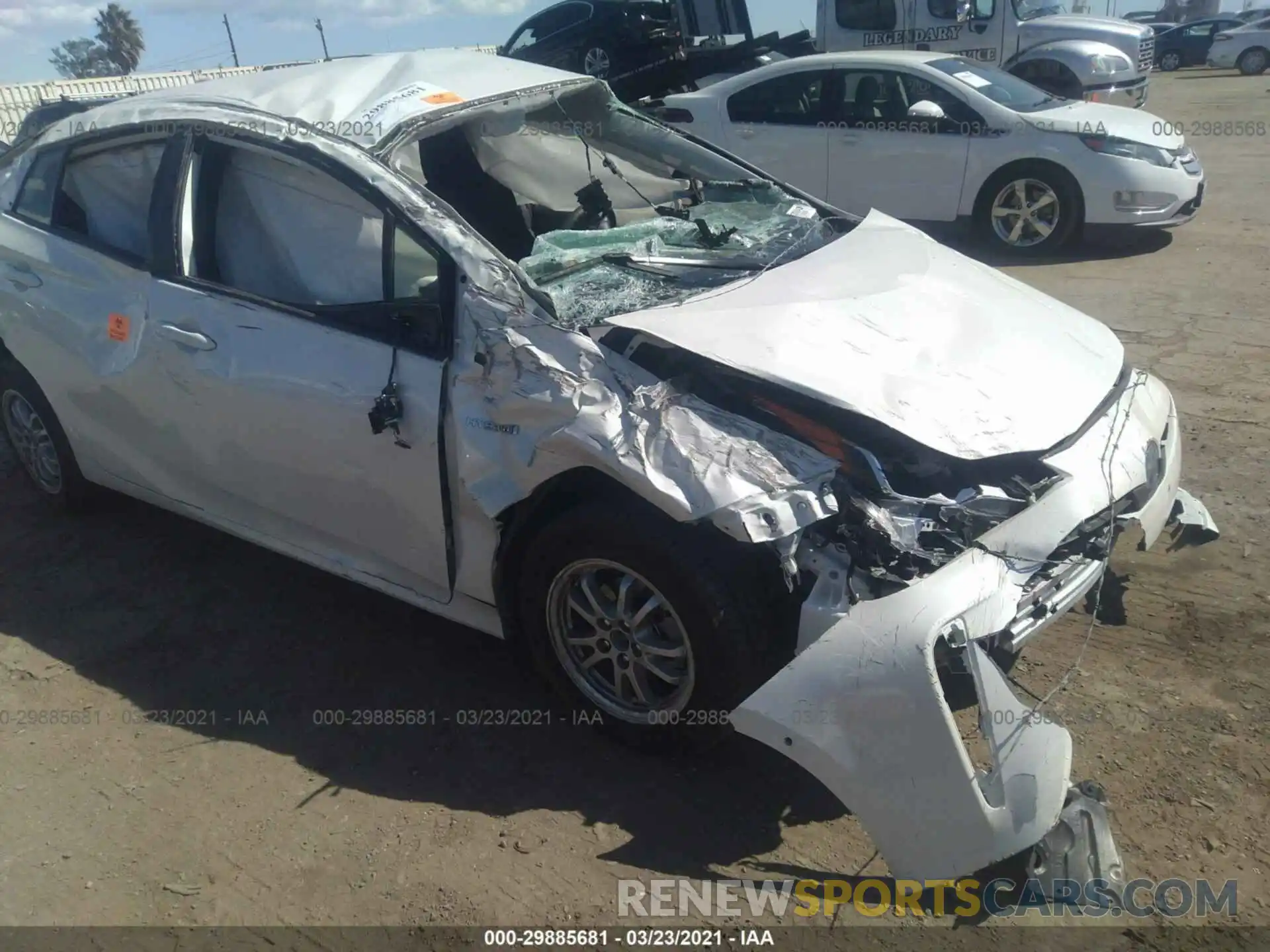 6 Photograph of a damaged car JTDKARFU1L3125144 TOYOTA PRIUS 2020