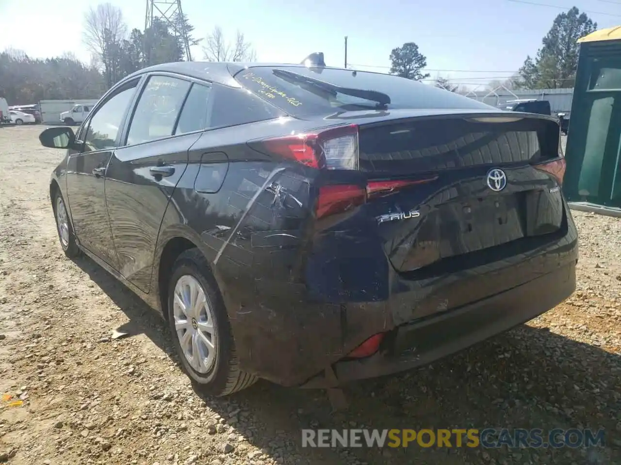 3 Photograph of a damaged car JTDKARFU2L3103119 TOYOTA PRIUS 2020