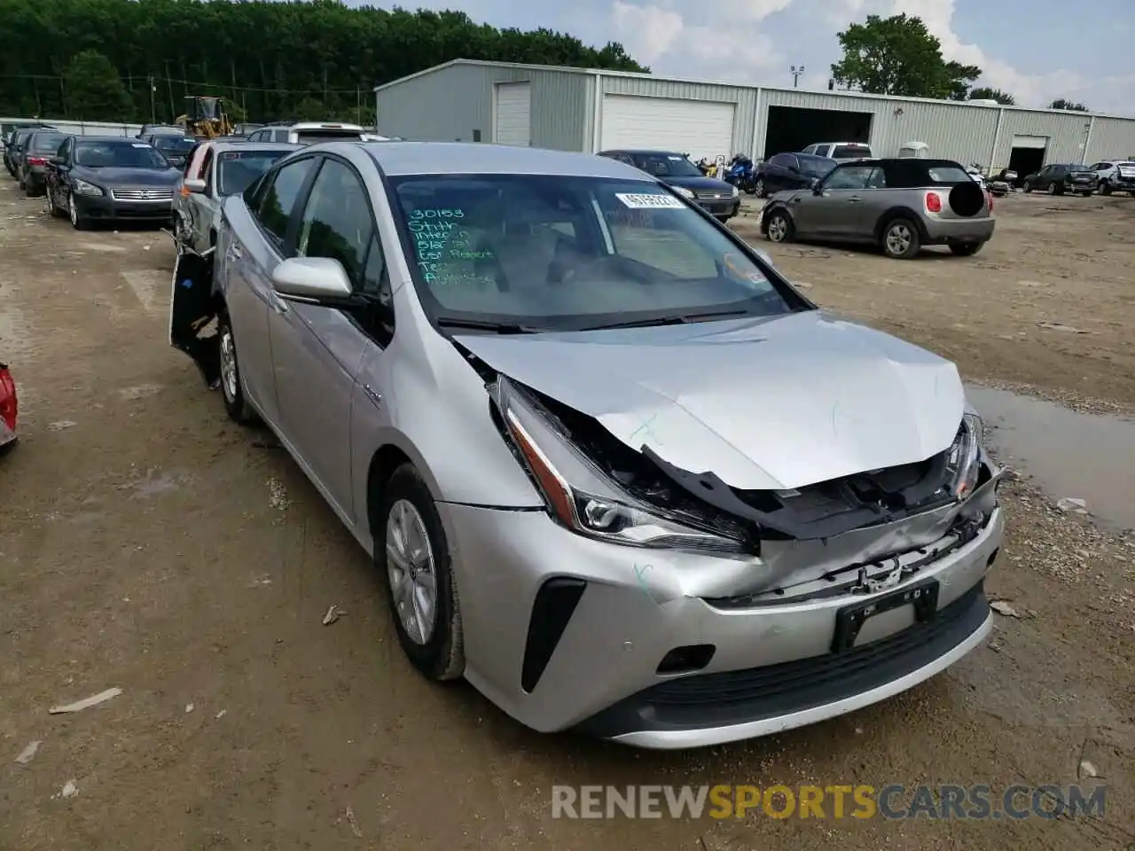 1 Photograph of a damaged car JTDKARFU2L3103556 TOYOTA PRIUS 2020