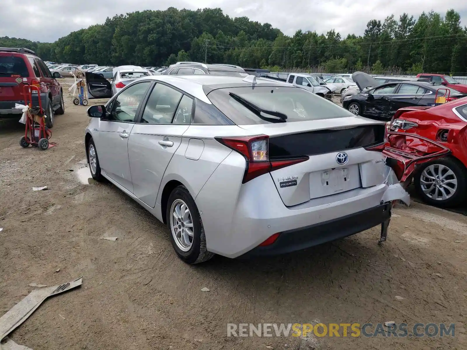 3 Photograph of a damaged car JTDKARFU2L3103556 TOYOTA PRIUS 2020