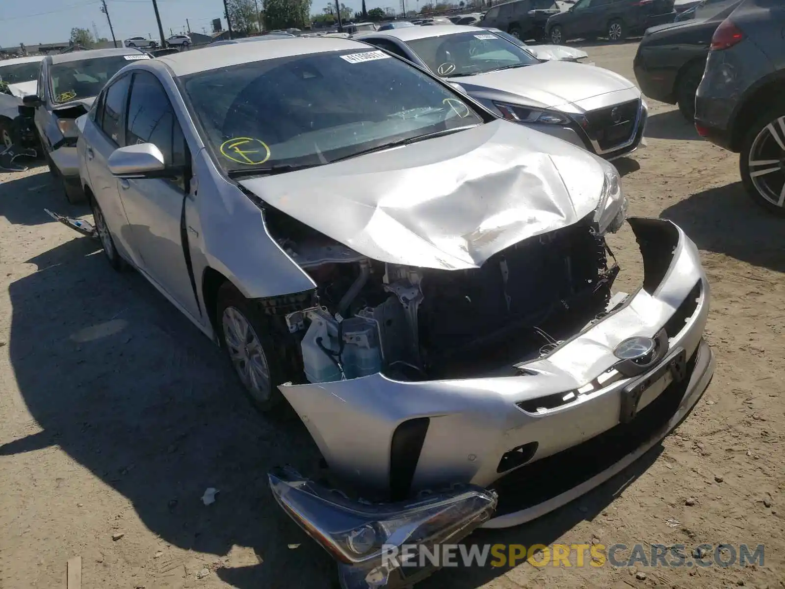 1 Photograph of a damaged car JTDKARFU2L3104075 TOYOTA PRIUS 2020