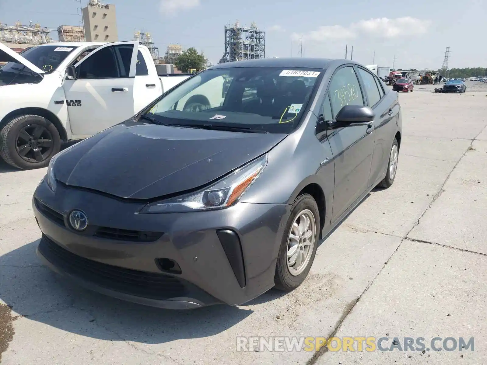 2 Photograph of a damaged car JTDKARFU2L3104318 TOYOTA PRIUS 2020