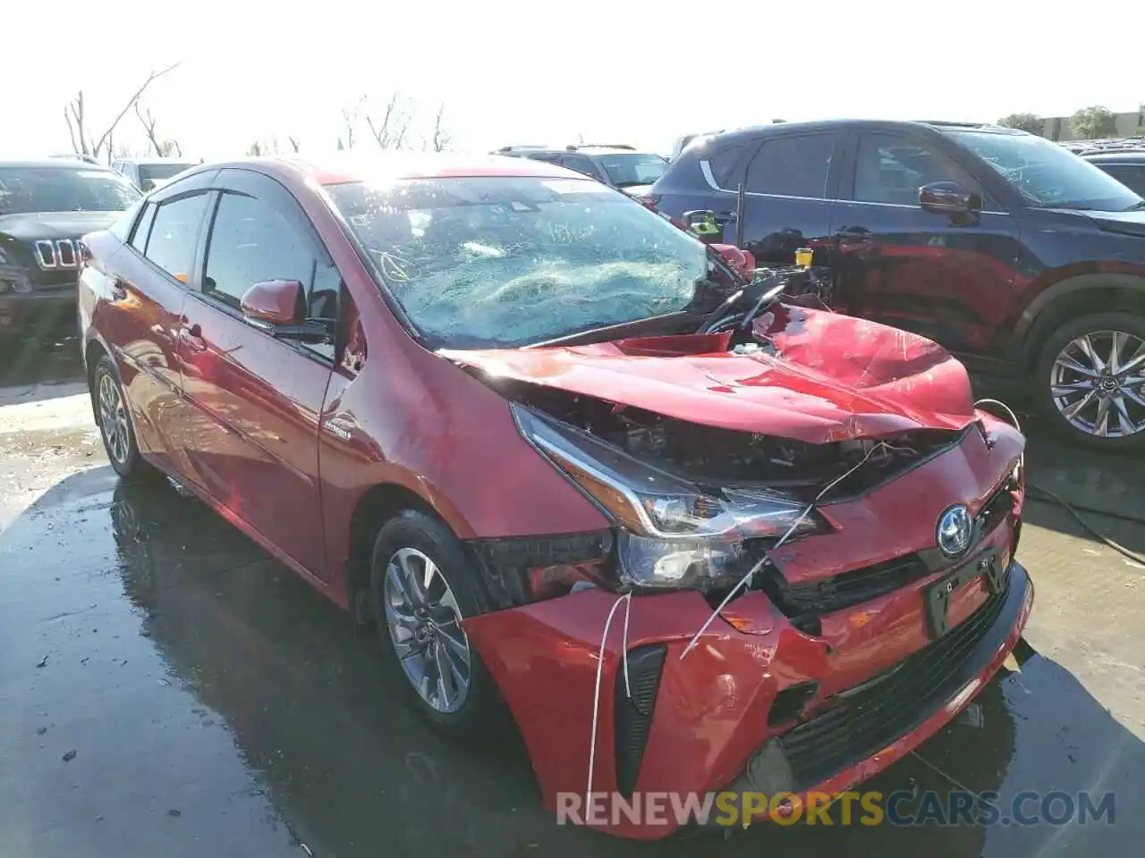 1 Photograph of a damaged car JTDKARFU2L3104691 TOYOTA PRIUS 2020