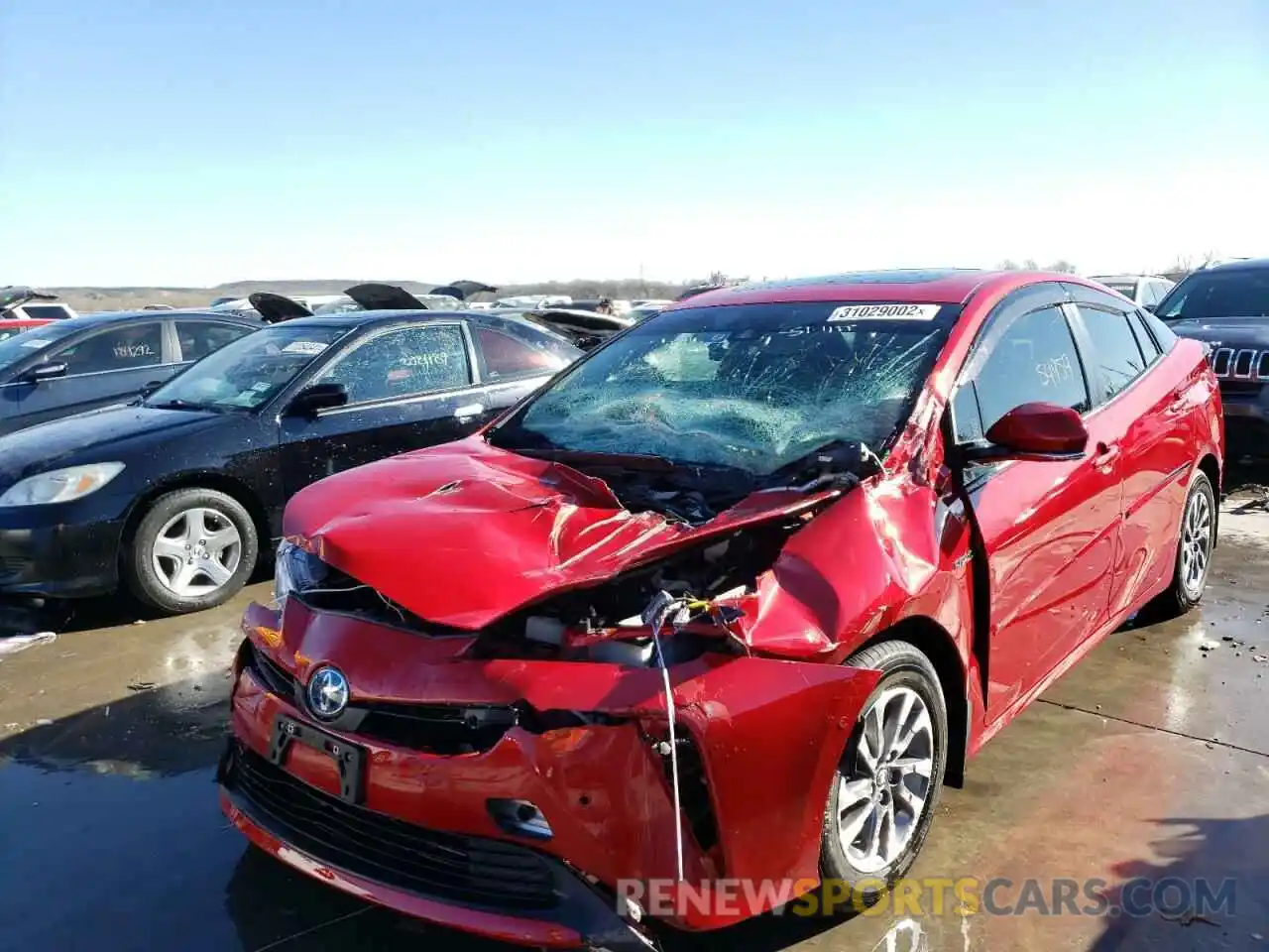 2 Photograph of a damaged car JTDKARFU2L3104691 TOYOTA PRIUS 2020