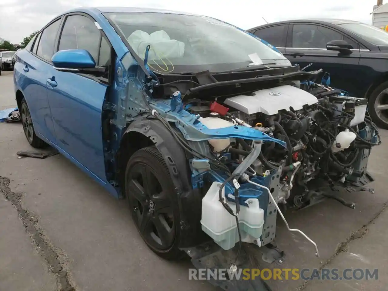 1 Photograph of a damaged car JTDKARFU2L3105307 TOYOTA PRIUS 2020