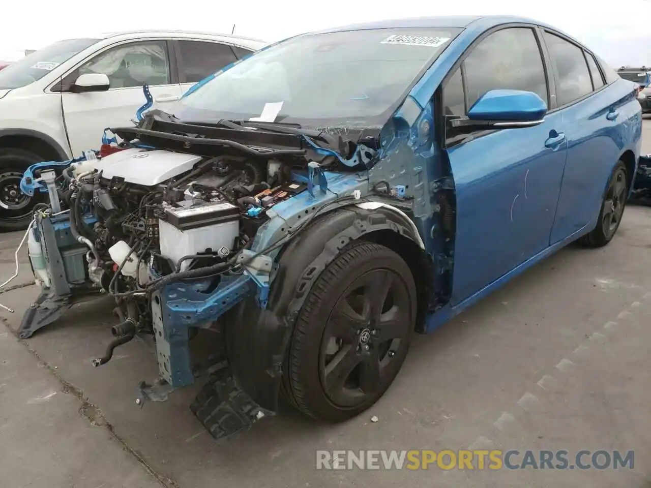 2 Photograph of a damaged car JTDKARFU2L3105307 TOYOTA PRIUS 2020