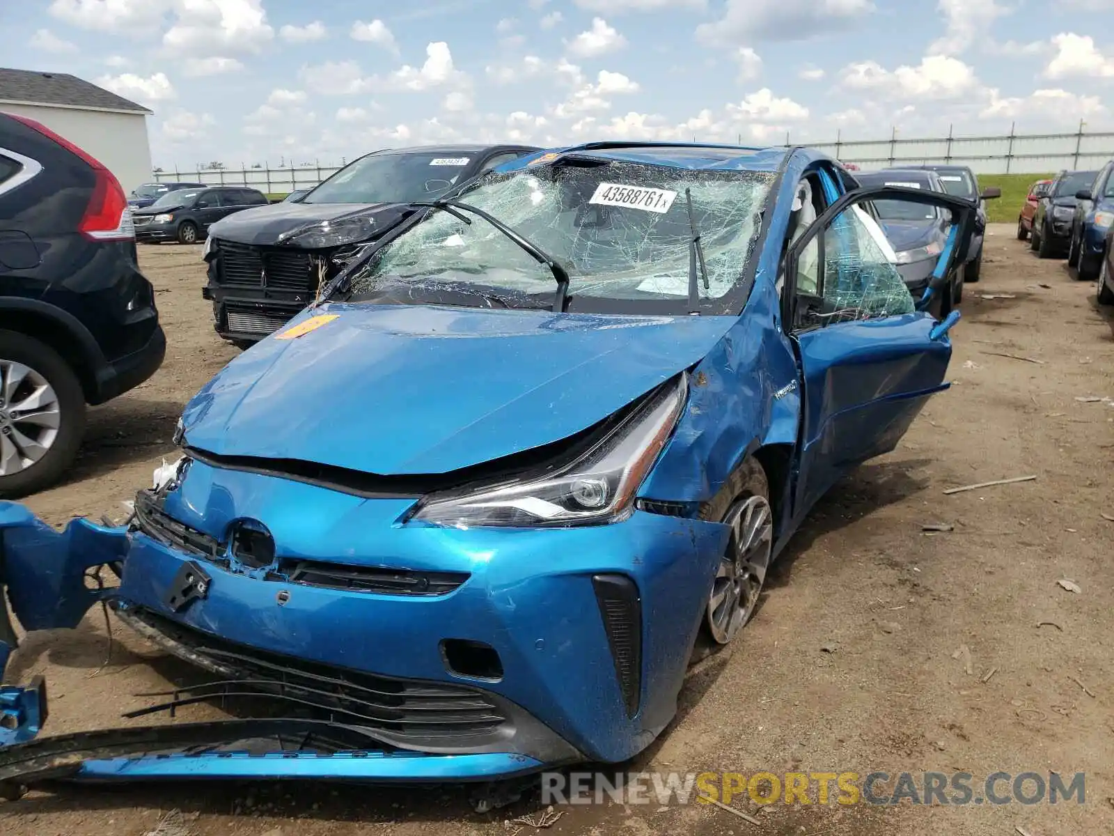 2 Photograph of a damaged car JTDKARFU2L3105534 TOYOTA PRIUS 2020