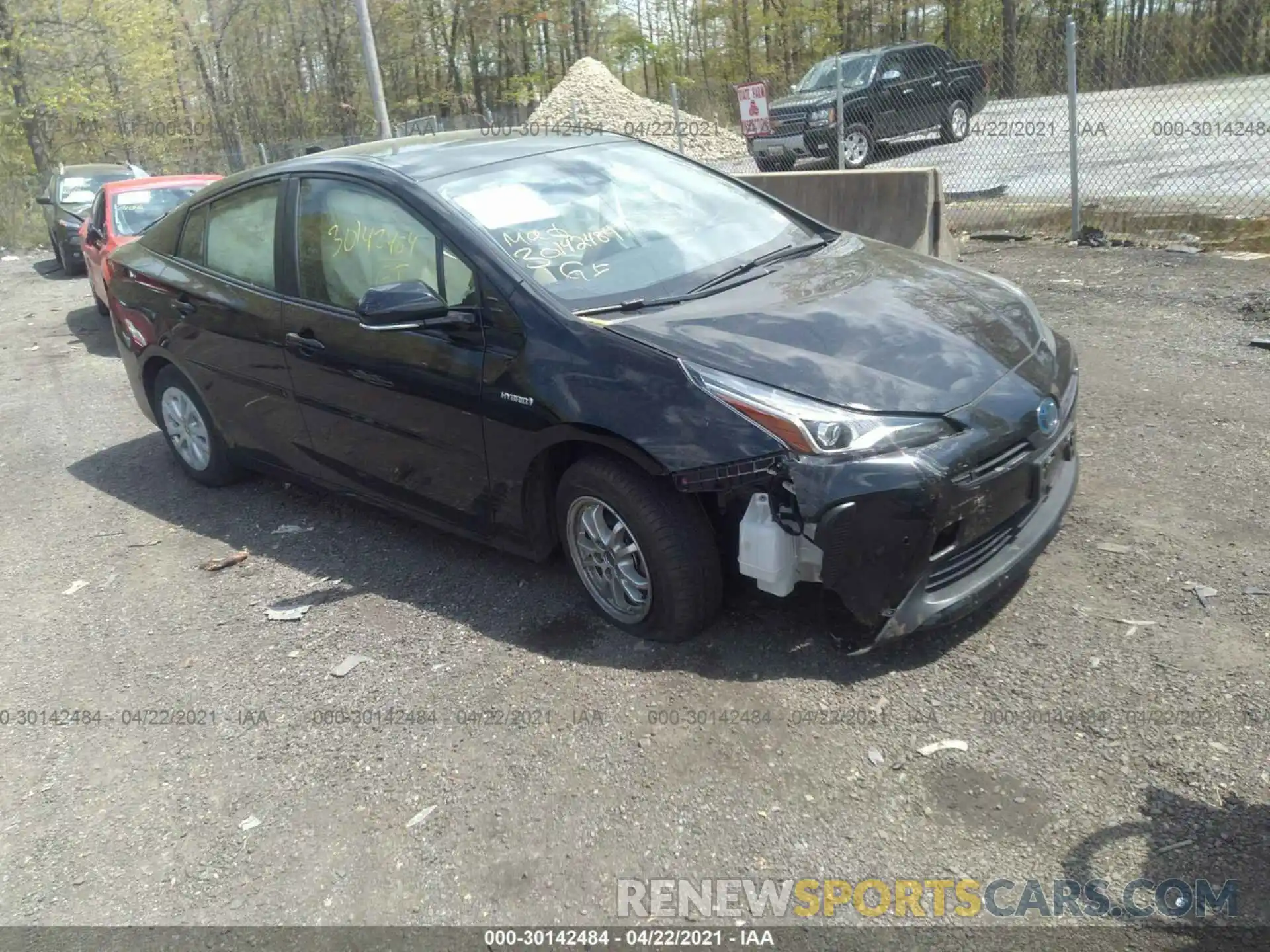 1 Photograph of a damaged car JTDKARFU2L3105551 TOYOTA PRIUS 2020