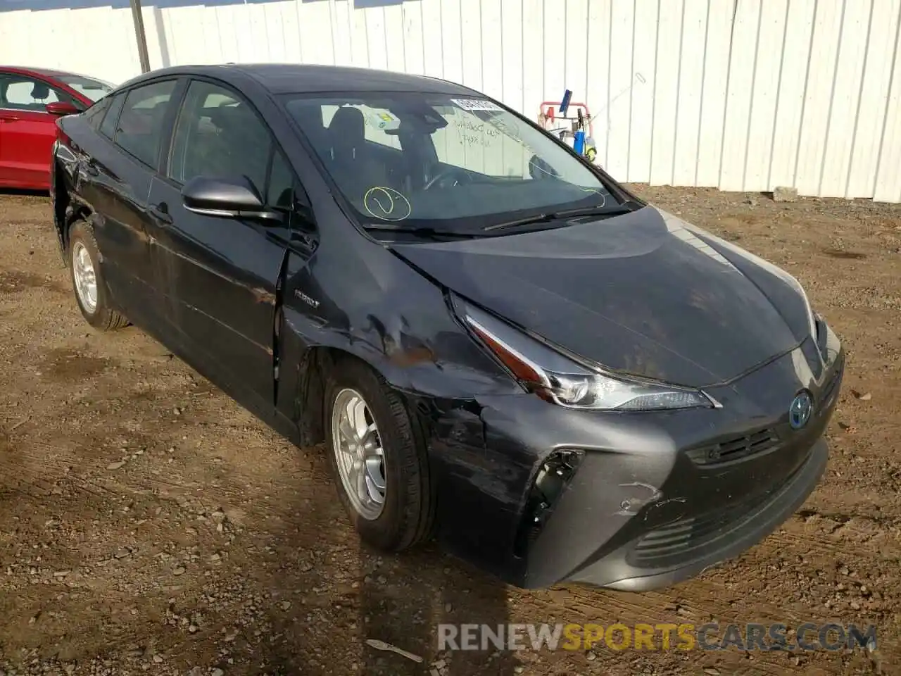 1 Photograph of a damaged car JTDKARFU2L3105615 TOYOTA PRIUS 2020