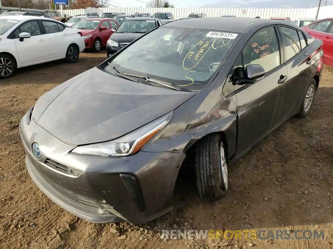 2 Photograph of a damaged car JTDKARFU2L3105615 TOYOTA PRIUS 2020