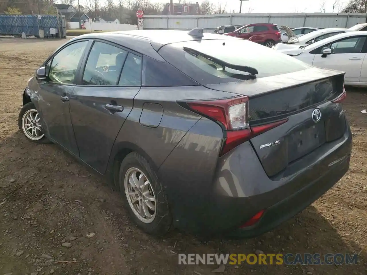 3 Photograph of a damaged car JTDKARFU2L3105615 TOYOTA PRIUS 2020