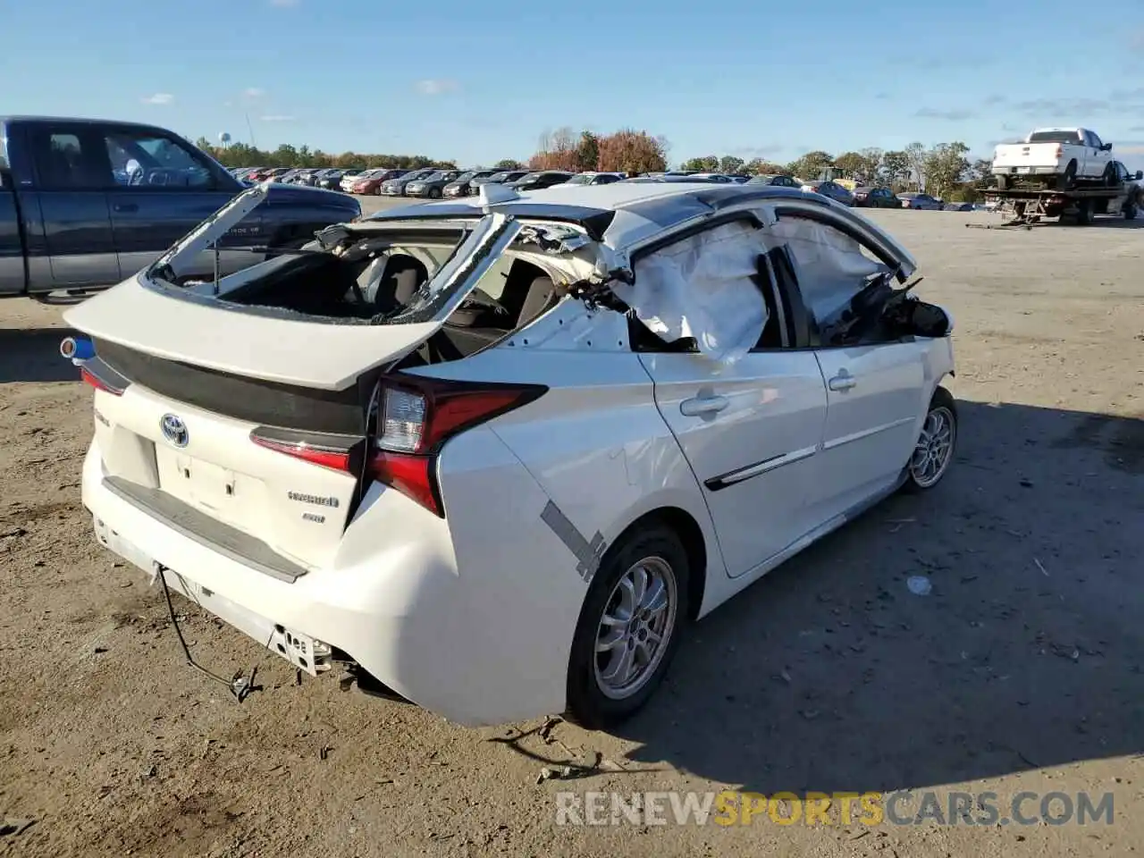 4 Photograph of a damaged car JTDKARFU2L3106392 TOYOTA PRIUS 2020