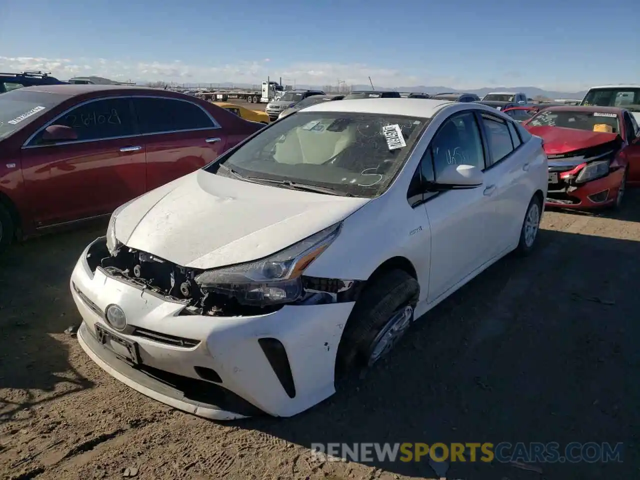 2 Photograph of a damaged car JTDKARFU2L3107171 TOYOTA PRIUS 2020