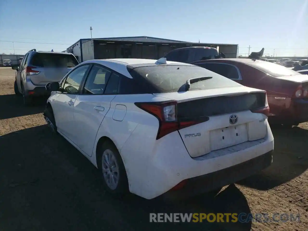 3 Photograph of a damaged car JTDKARFU2L3107171 TOYOTA PRIUS 2020