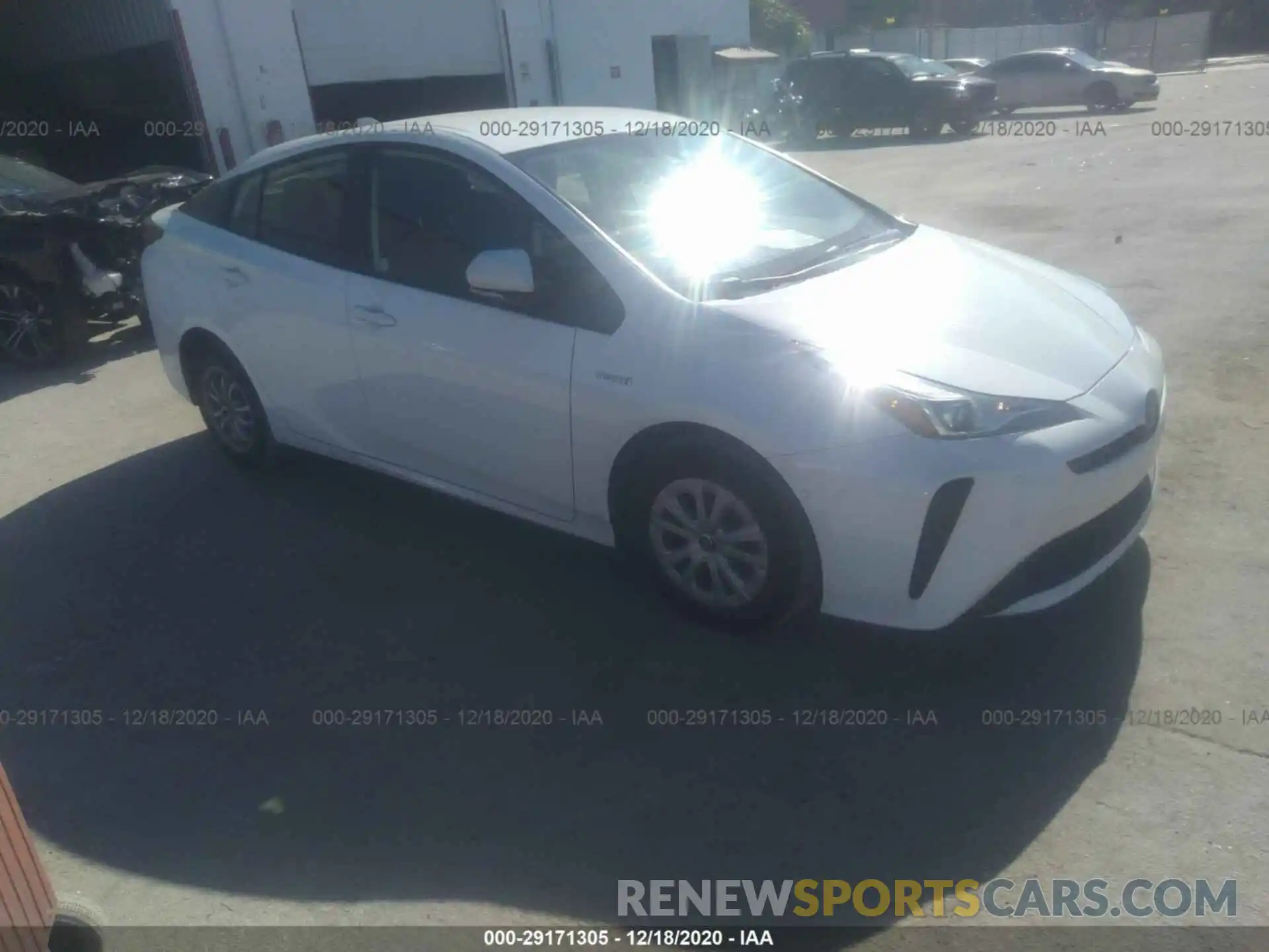 1 Photograph of a damaged car JTDKARFU2L3107624 TOYOTA PRIUS 2020