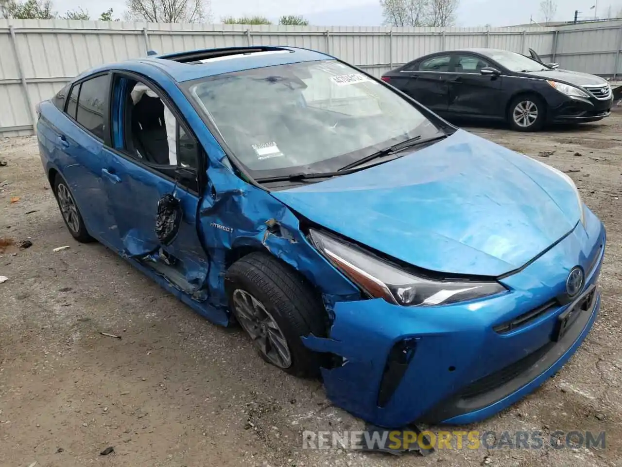 1 Photograph of a damaged car JTDKARFU2L3108191 TOYOTA PRIUS 2020