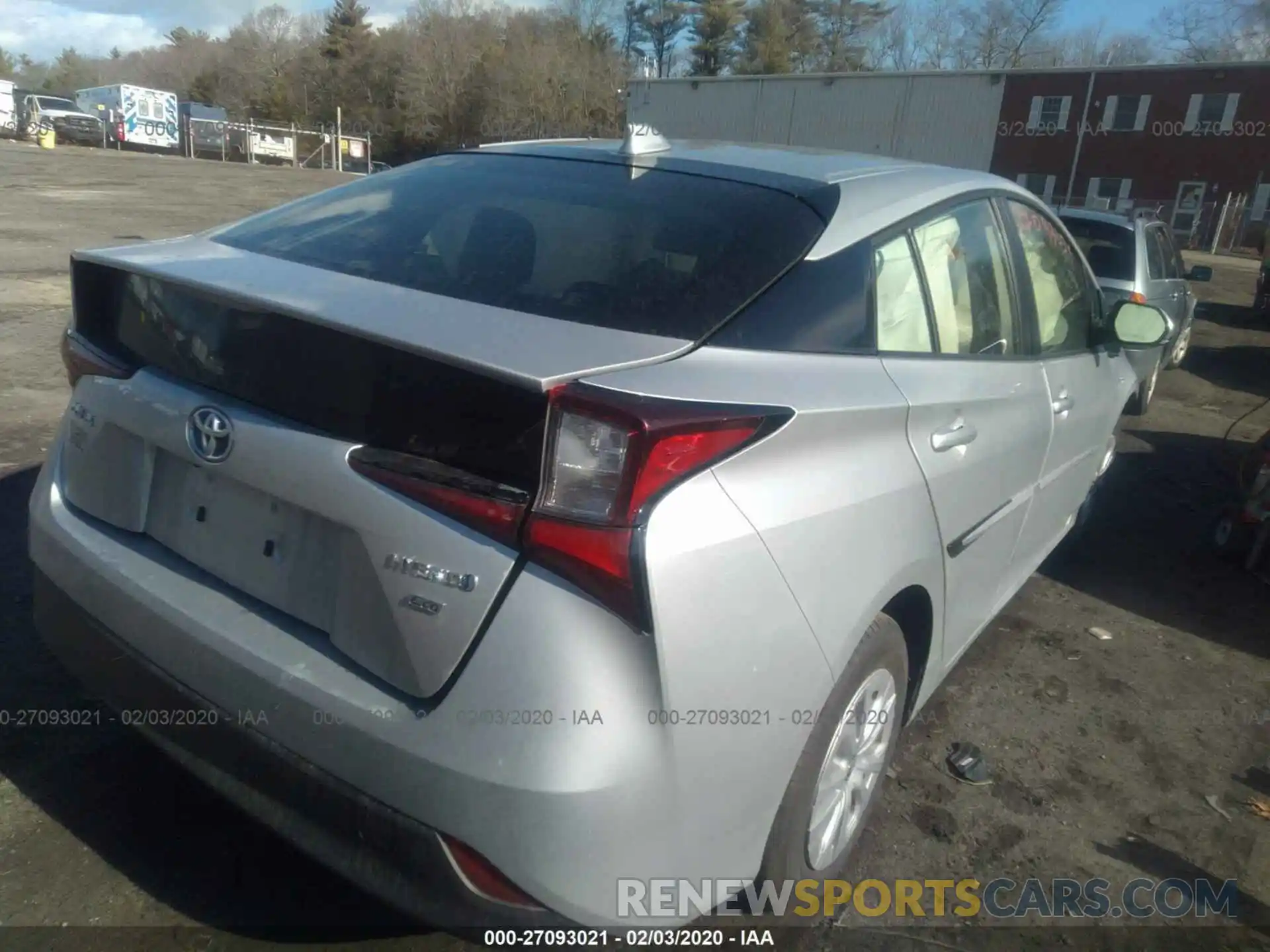 4 Photograph of a damaged car JTDKARFU2L3108305 TOYOTA PRIUS 2020