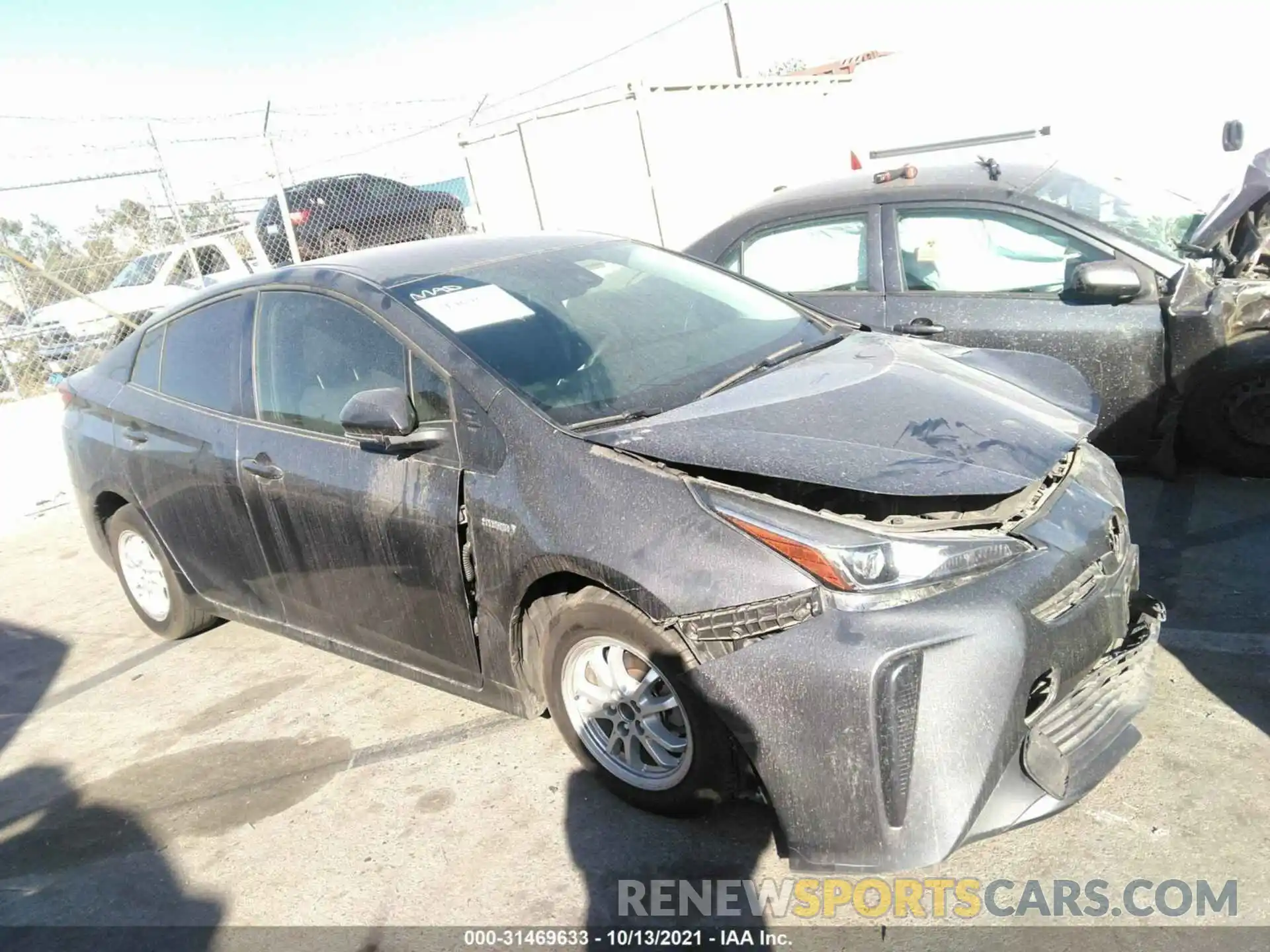 1 Photograph of a damaged car JTDKARFU2L3108336 TOYOTA PRIUS 2020