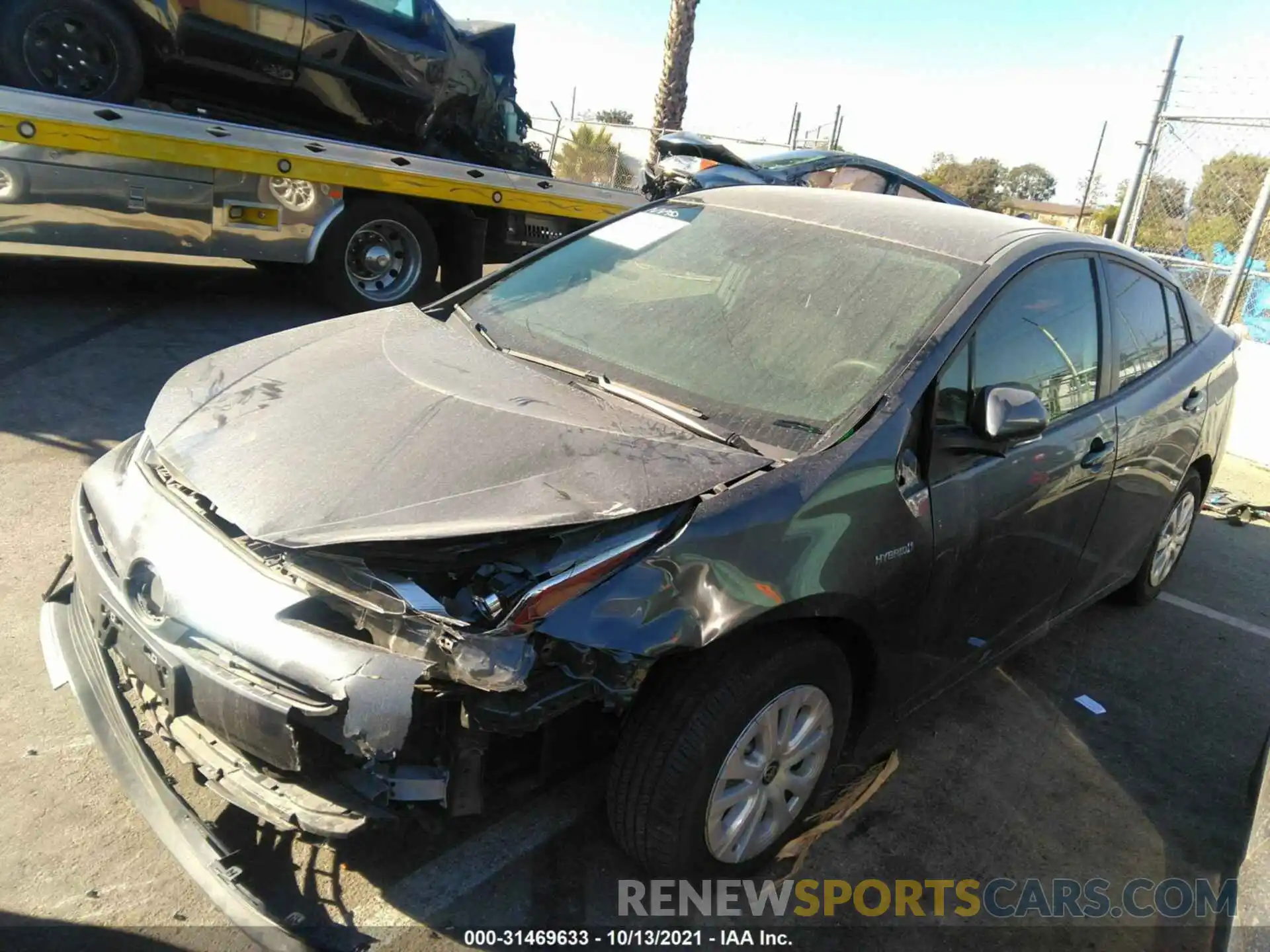 2 Photograph of a damaged car JTDKARFU2L3108336 TOYOTA PRIUS 2020