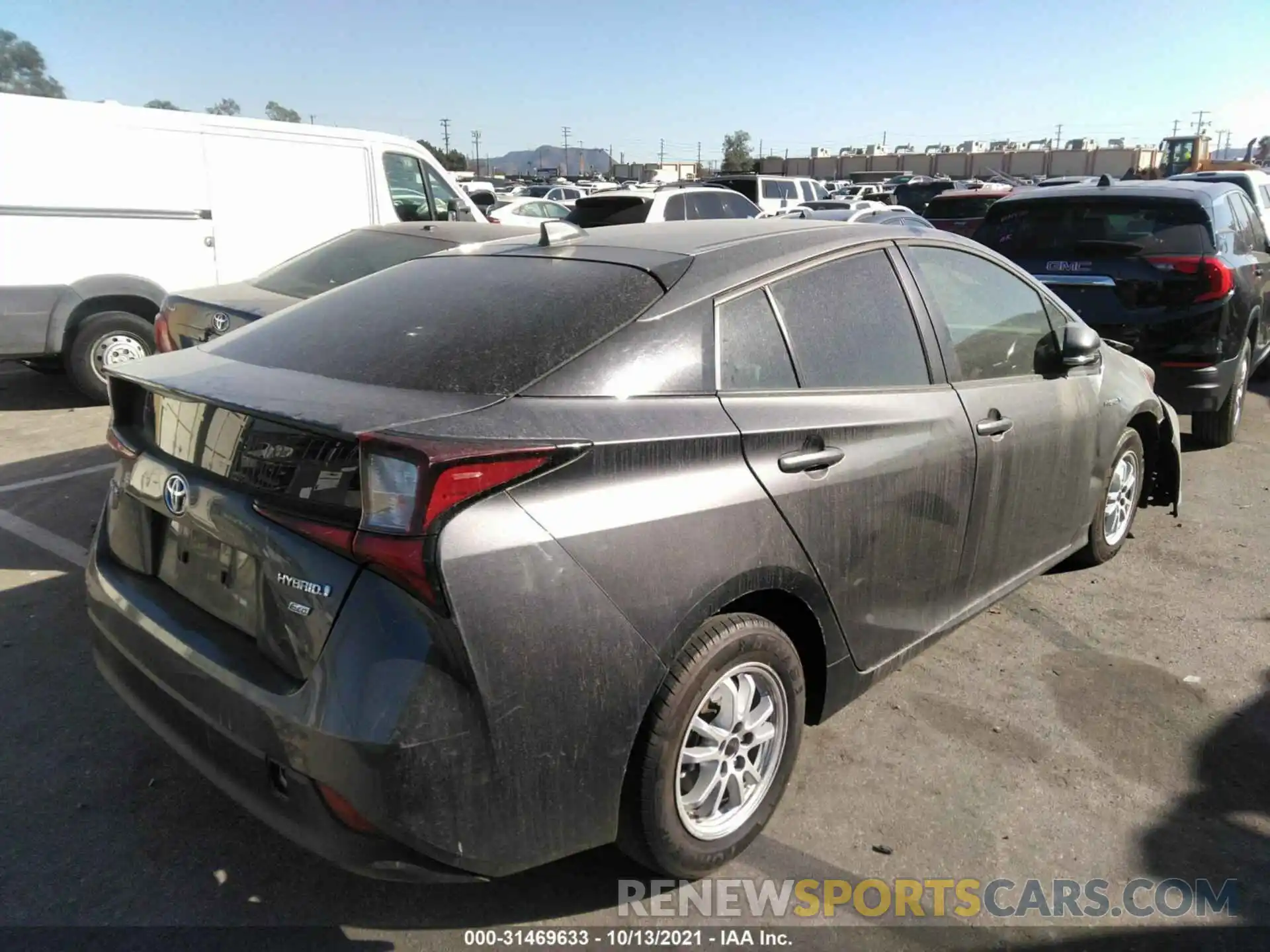 4 Photograph of a damaged car JTDKARFU2L3108336 TOYOTA PRIUS 2020